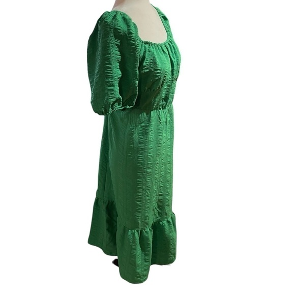 Woven Tiered Midi Dress with Laced-Up Back - Addition Elle Size X = Size 12 - Picture 3 of 16